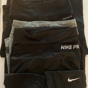 Lot of 5 Workout pants Nike + Under Armour Size S